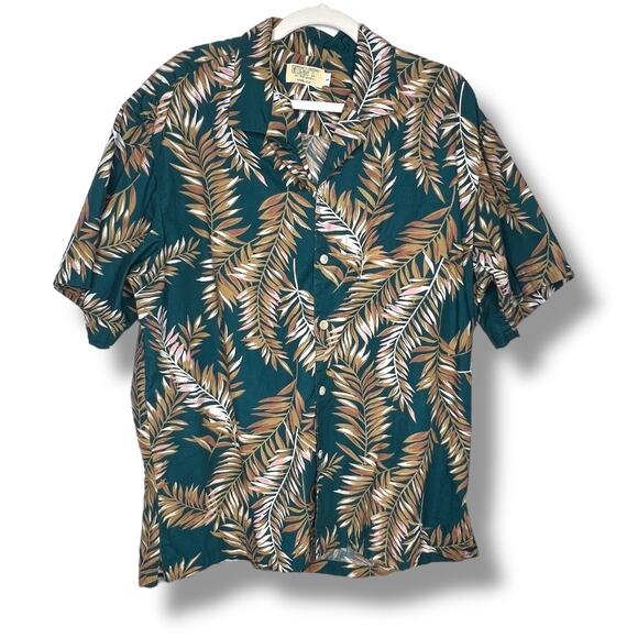 Men's Vintage 1990s NEWT At the Royal Caribbean Honolulu Button Down Shirt Large - Picture 1 of 4